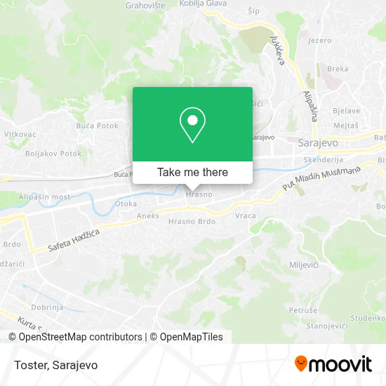 Toster mapa