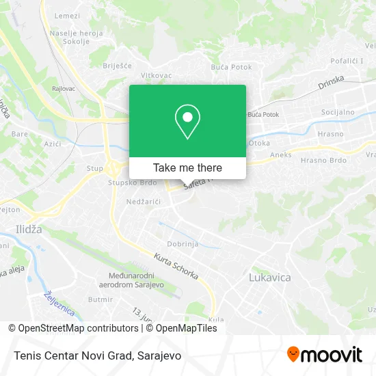 Tenis Centar Novi Grad mapa