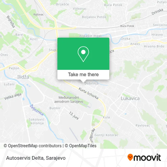 Autoservis Delta mapa