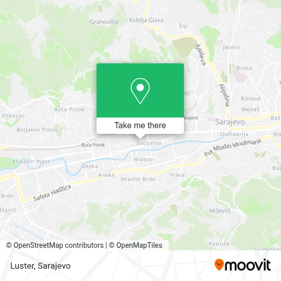 Luster mapa