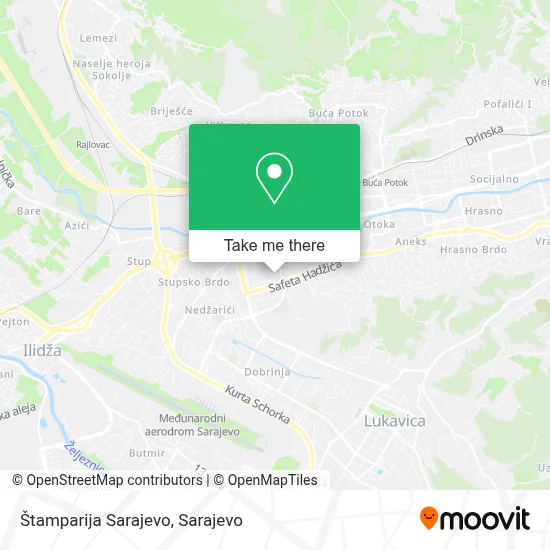 Štamparija Sarajevo mapa