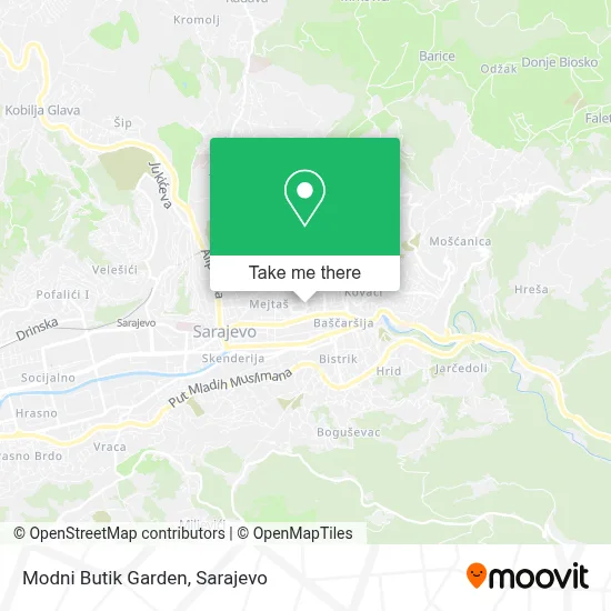 Modni Butik Garden mapa