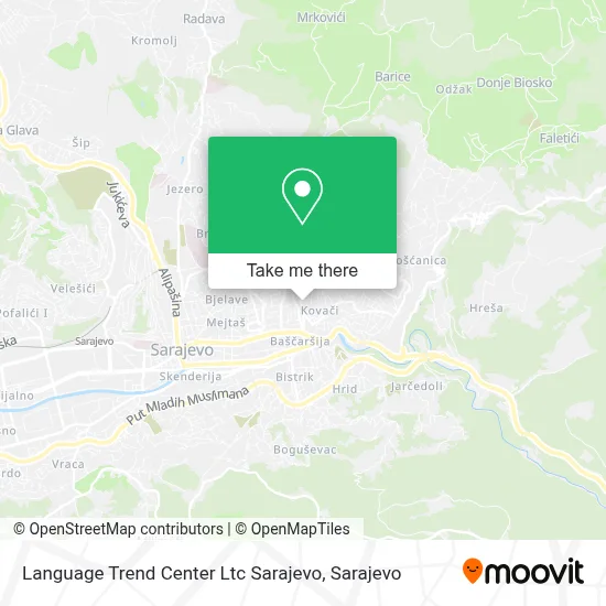 Language Trend Center Ltc Sarajevo mapa