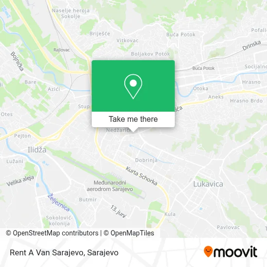 Rent A Van Sarajevo map