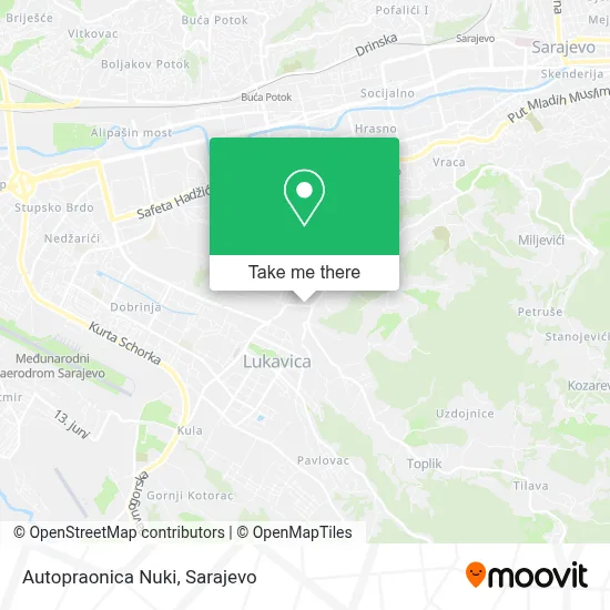 Autopraonica Nuki mapa