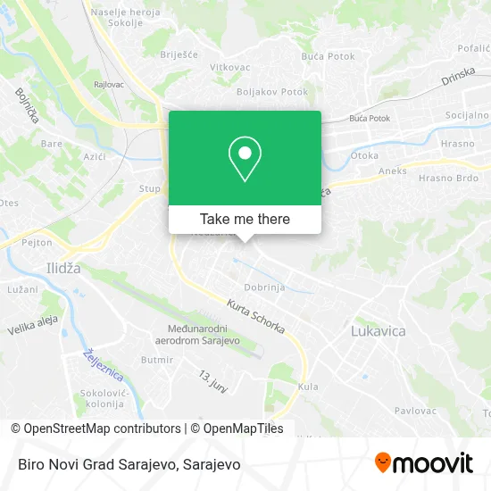 Biro Novi Grad Sarajevo mapa