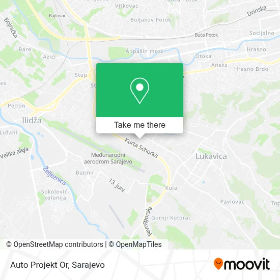 Auto Projekt Or mapa