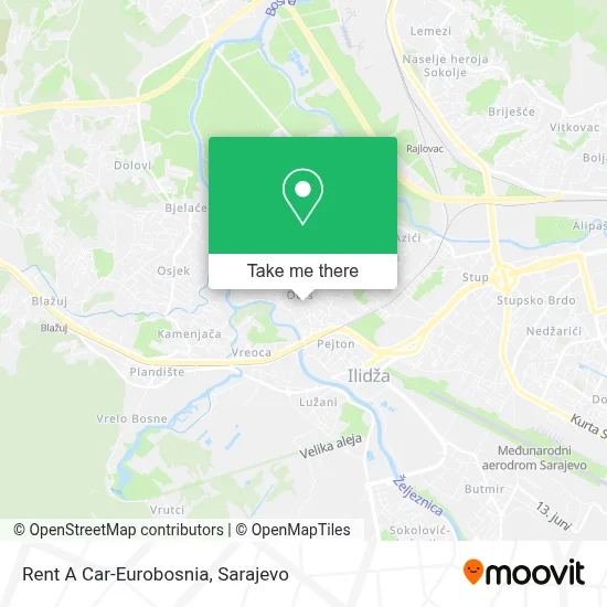 Rent A Car-Eurobosnia map