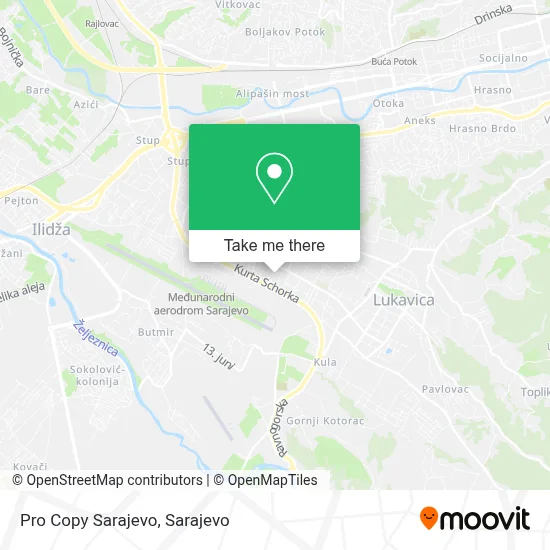 Pro Copy Sarajevo mapa