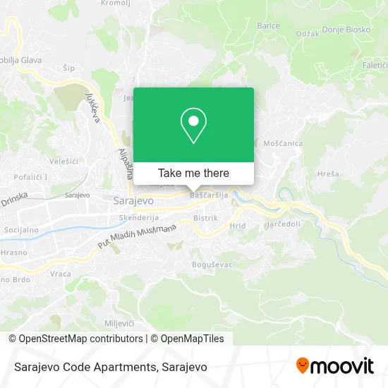 Sarajevo Code Apartments mapa