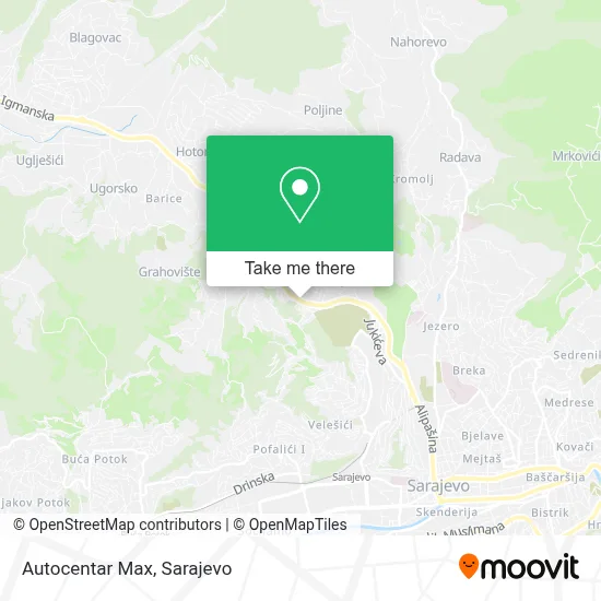 Autocentar Max mapa