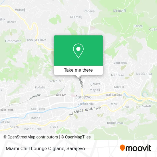 Miami Chill Lounge Ciglane mapa