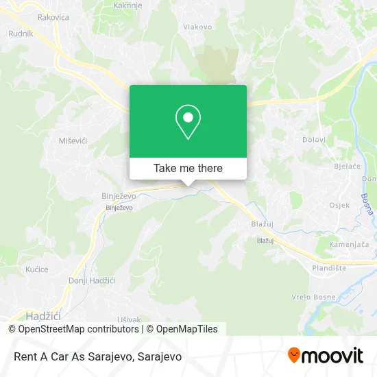 Rent A Car As Sarajevo mapa