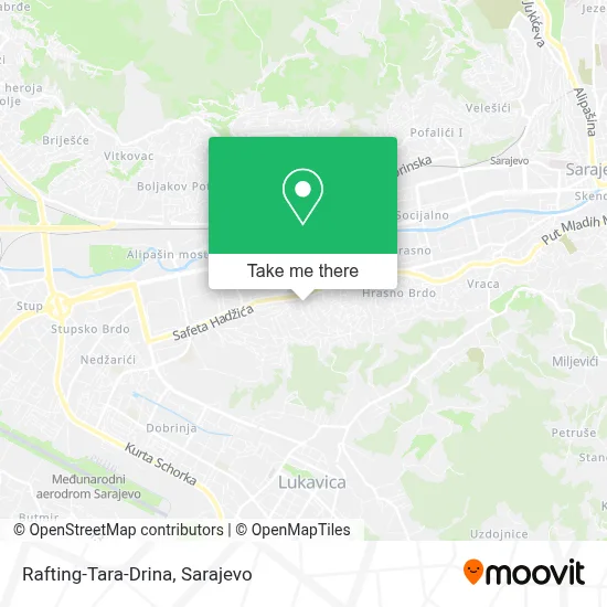 Rafting-Tara-Drina mapa
