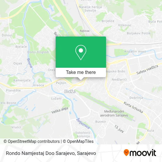 Rondo Namjestaj Doo Sarajevo mapa