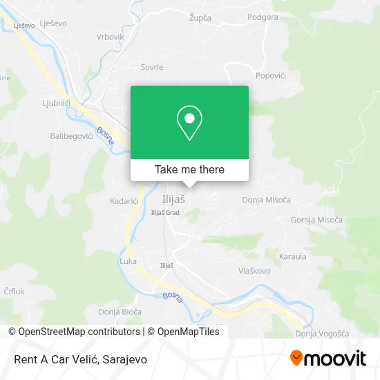 Rent A Car Velić mapa