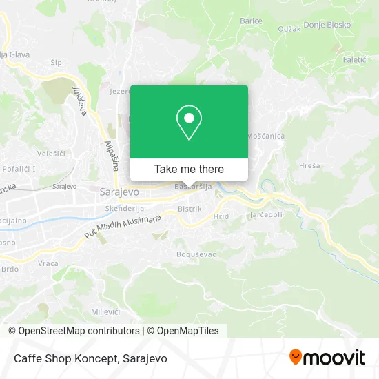 Caffe Shop Koncept mapa