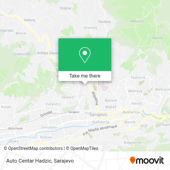 Auto Centar Hadzic mapa