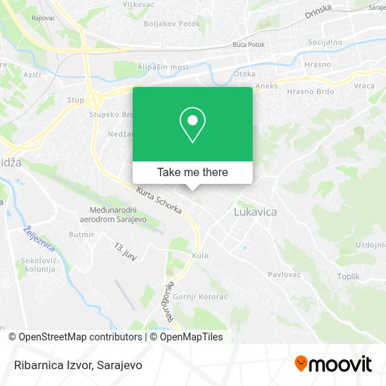 Ribarnica Izvor mapa