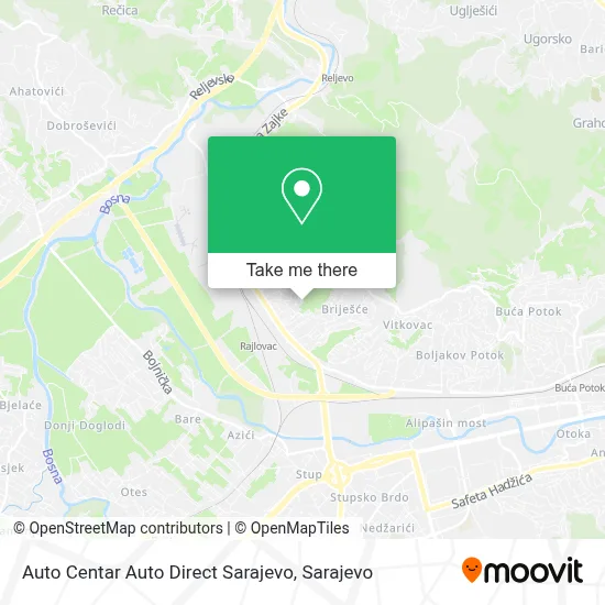 Auto Centar Auto Direct Sarajevo mapa