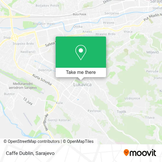 Caffe Dublin mapa