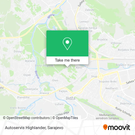 Autoservis Highlander mapa