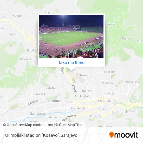 Olimpijski stadion "Koševo" map