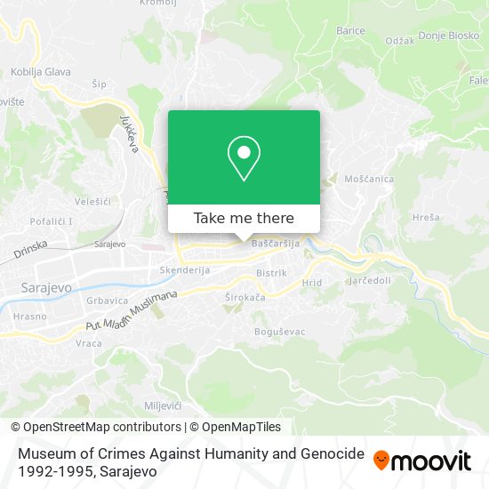 Museum of Crimes Against Humanity and Genocide 1992-1995 map