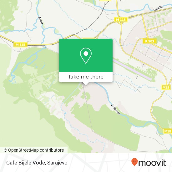Café Bijele Vode map