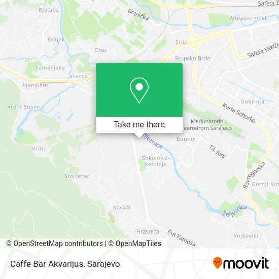 Caffe Bar Akvarijus mapa