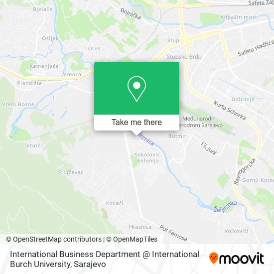 International Business Department @ International Burch University map