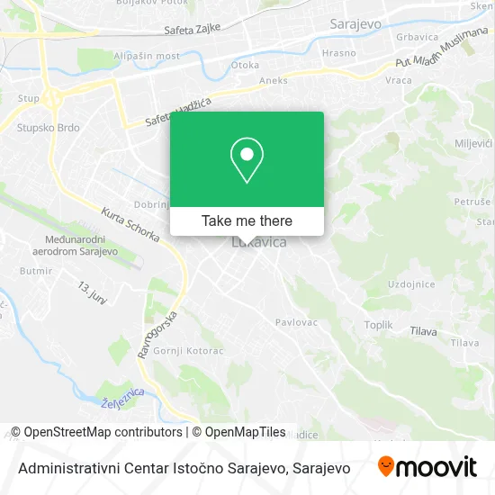 Administrativni Centar Istočno Sarajevo map