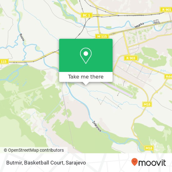 Butmir, Basketball Court mapa