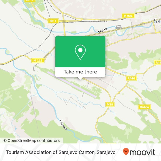 Tourism Association of Sarajevo Canton map