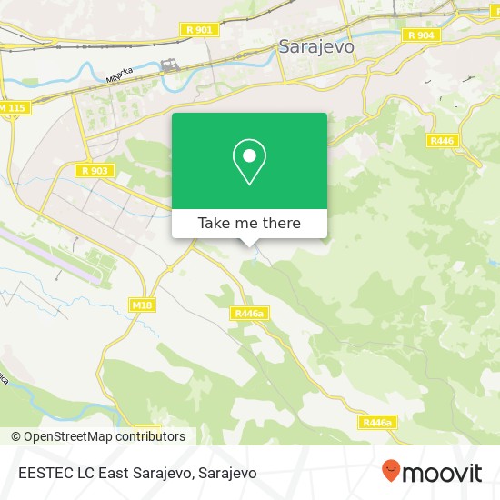 EESTEC LC East Sarajevo map