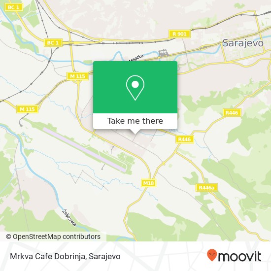 Mrkva Cafe Dobrinja map