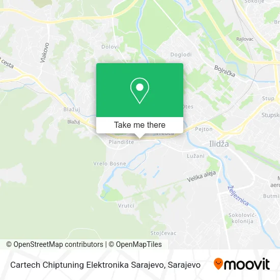 Cartech Chiptuning Elektronika Sarajevo map