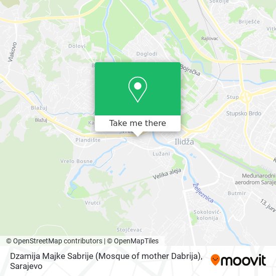 Dzamija Majke Sabrije (Mosque of mother Dabrija) mapa