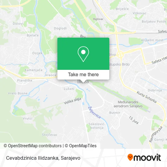 Cevabdzinica Ilidzanka map