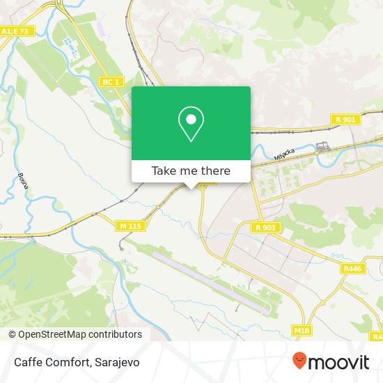 Caffe Comfort map