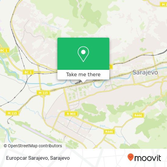 Europcar Sarajevo mapa