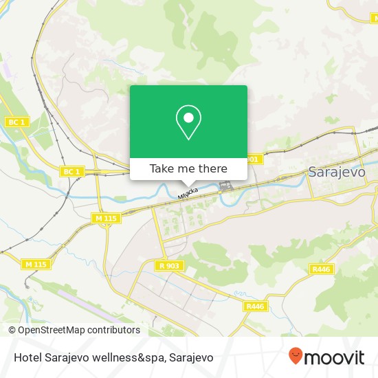 Hotel Sarajevo wellness&spa mapa