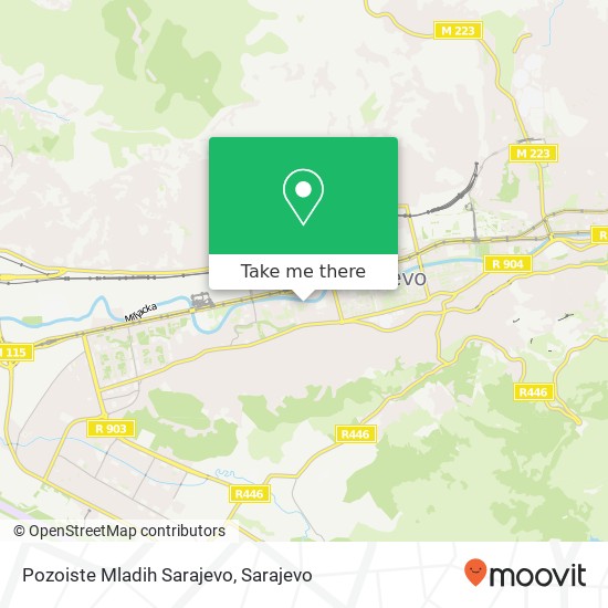 Pozoiste Mladih Sarajevo mapa