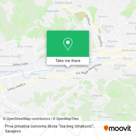 Prva privatna osnovna škola "Isa-beg Ishaković" map