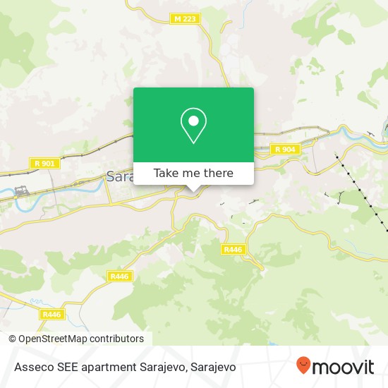 Asseco SEE apartment Sarajevo map