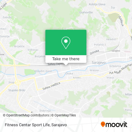Fitness Centar Sport Life map