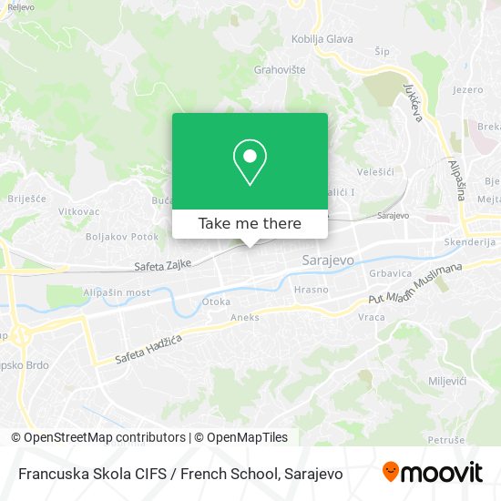 Francuska Skola CIFS / French School map