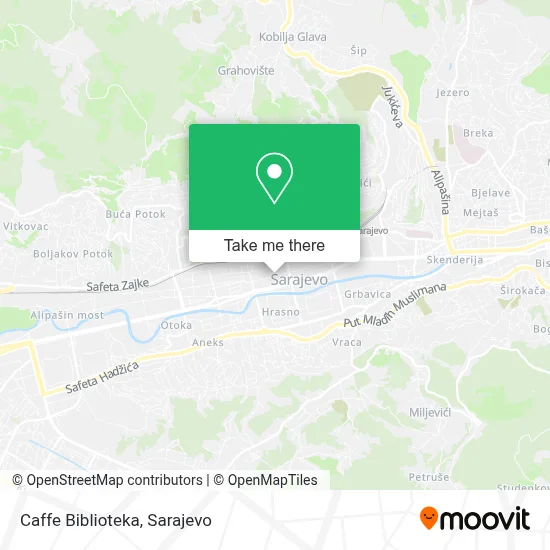 Caffe Biblioteka map
