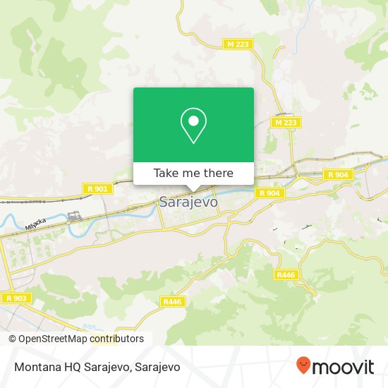 Montana HQ Sarajevo map