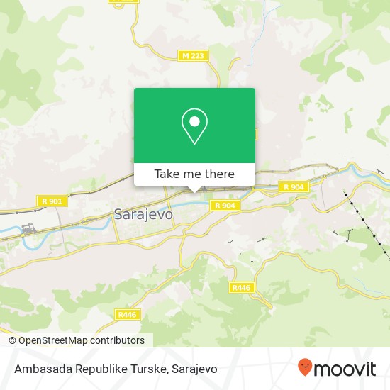 Ambasada Republike Turske map